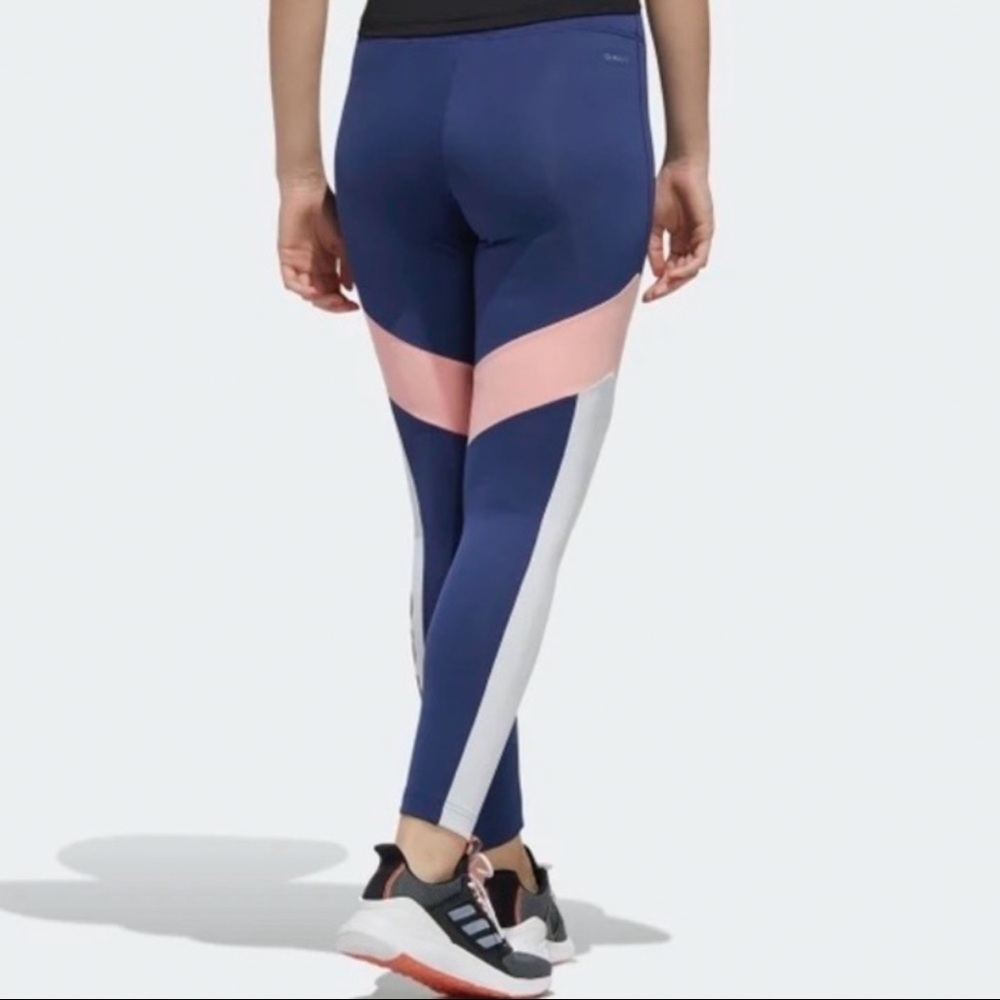 Adidas Color Block High Rise 7/8 Tights - Picture 7 of 8
